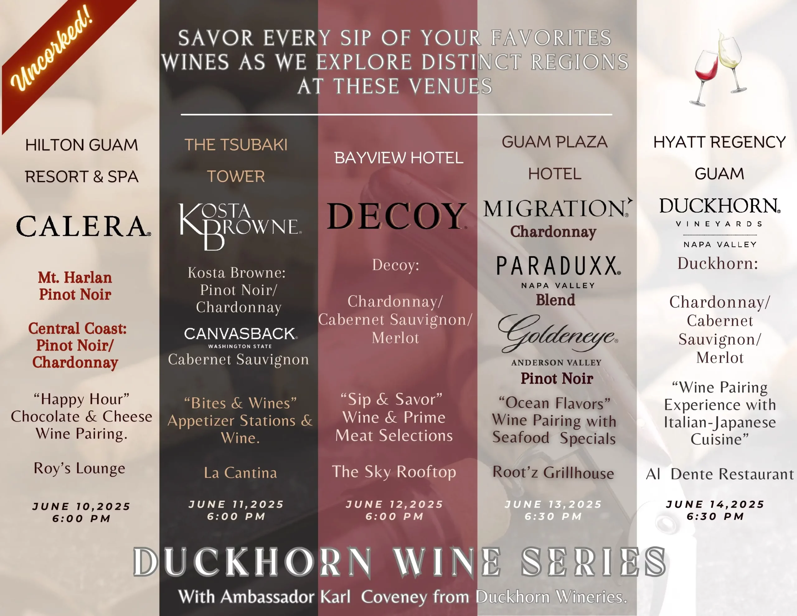 Duckhorn Wine Series flier